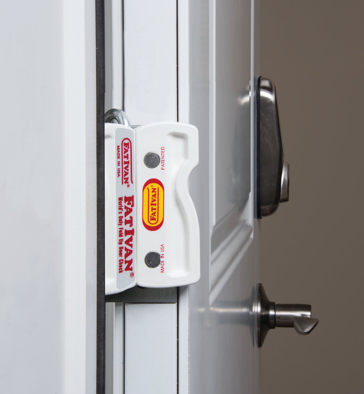 Durable fold-up door stopper design
