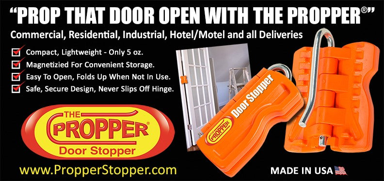 Multiple door stoppers used in a commercial building